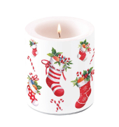 Kerze 39320200 Weihnachtsstr&uuml;mpfe mehrfarbig 