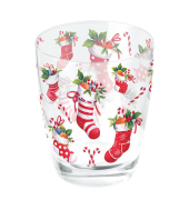 Weihnachtlicher Wasserglas 0,25l Strümpfe