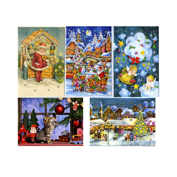 10 Stück Apollo Adventskalender 21-010G Adventskalenderkarte  9004546445951 Apollo