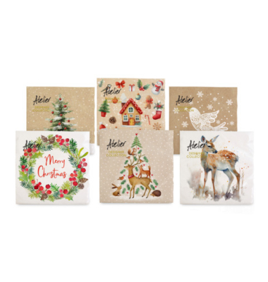 Weihnachtlicher Zelltuchserviette Merry Christmas