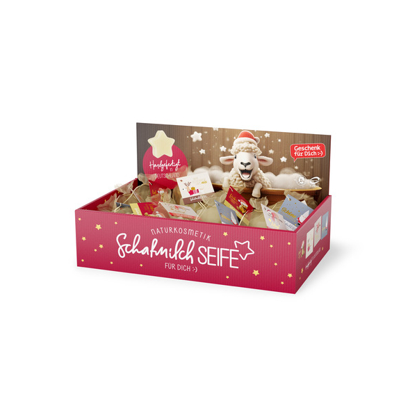 20 Stück LA VIDA Schafmilchseife 126160 FÜR DIICH, Lemongras und Orange, 20x25g, Seifensterne im Organzasäckchen 4027268352012 LA VIDA