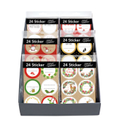 Weihnachtsetikett DIY sortiert bunt
