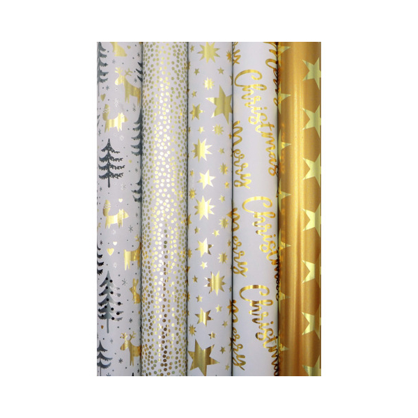25 Stück Braun und Company Weihnachtlicher Metallicpapier 1.5m2mx70cm sort.  Braun und Company 2 Meter