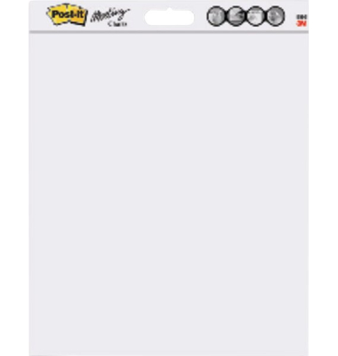 Super Sticky Meeting Chart Wall Pad, unliniert, 584 x 508 mm, 2 Blöcke, weiß
