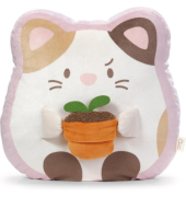 Plüschkissen Katze Angy mit Blumentopf