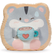 Plüschkissen Hamster Shai mit Tasse