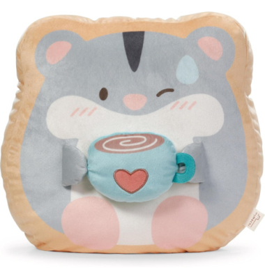 Plüschkissen Hamster Shai mit Tasse