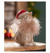 Weihnachtlicher Figur Katze braun