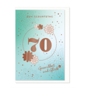 Geburtstagskarte Zahl 70