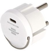 Adapter Steckdosen USB-C weiß
