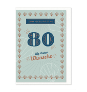 Geburtstagskarte Zahl 80