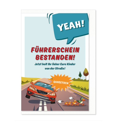 Humorkarte Führerschein