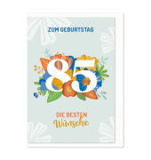 Geburtstagskarte Zahl 85