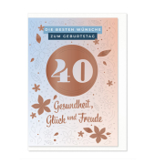 Geburtstagskarte Zahl 40