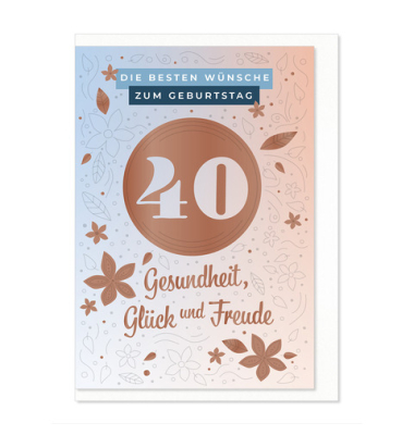 Geburtstagskarten 02-164 Jubil&auml;umsjahr bunt