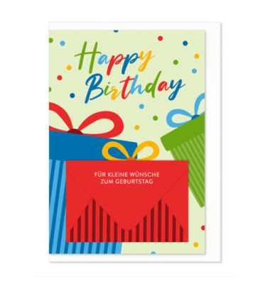 Geburtstagskarten 01-381 Spruch bunt
