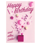 Geburtstagskarten 01-436 Spruch bunt