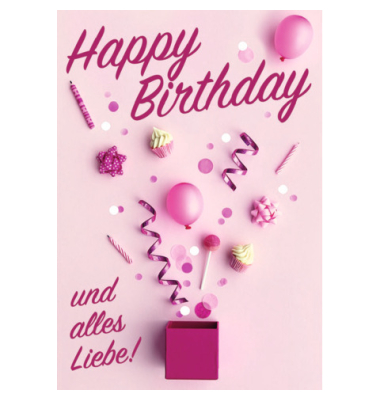 Geburtstagskarten 01-436 Spruch bunt