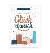 Geburtstagskarten 02-162 Spruch bunt