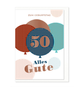 Geburtstagskarten 02-165 Jubil&auml;umsjahr bunt