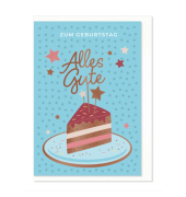 Geburtstagskarten 02-195 Spruch bunt