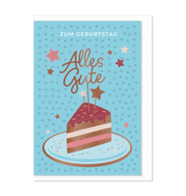 Geburtstagskarten 02-195 Spruch bunt