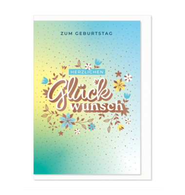 Geburtstagskarten 02-196 Spruch bunt