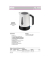 Wasserkocher KL 903088, wei&szlig;/schwarz, 1200 Wattt, 1,2 Liter