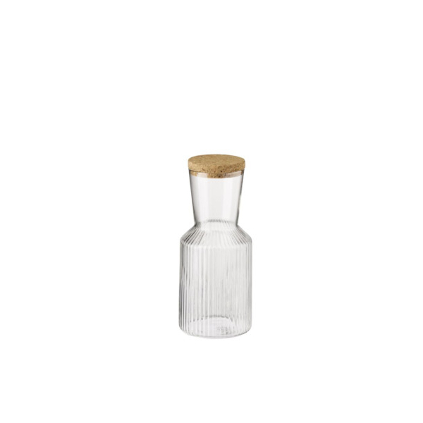 APS Glaskaraffe LINES 0,5l mit Korkdeckel 4004133107250 APS