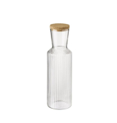 Glaskaraffe LINES 1l mit Korkdeckel