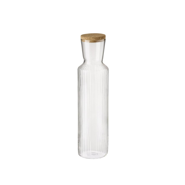 APS Glaskaraffe LINES 1,5l mit Korkdeckel 4004133107274 APS