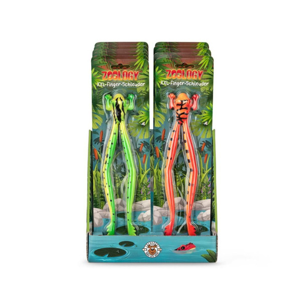 12 Stück Trendhaus Fingerschleuder XXL Frosch sortiert 4032722966155 Trendhaus