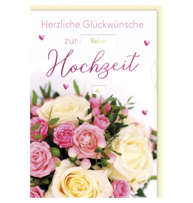 Hochzeitstagskarte Drehzahl