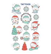 Weihnachtlicher  Tattoo Schneemann