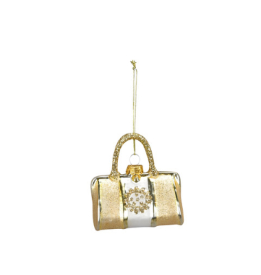Weihnachtlicher  Behang Tasche gold