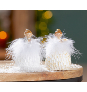 Weihnachtlicher Figur Frau weiß sortiert