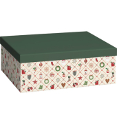 Weihnachtlicher Geschenkkarton Kirsten cremegrün
