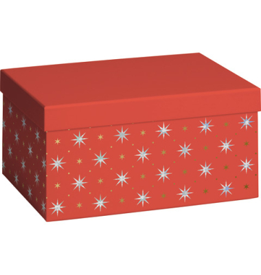 Weihnachtlicher Geschenkkarton Zidonia rot