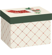 Weihnachtlicher Geschenkkarton Kirsten cremegrün
