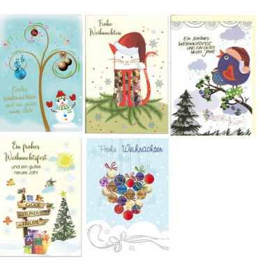 Weihnachtskarte  10 Er sortiert
