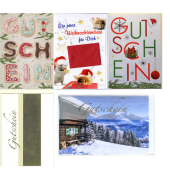 Weihnachtsgutscheinkarte 10 Er sortiert