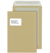 Versandtaschen 30123504, C4, mit Fenster, haftklebend, 110g, braun