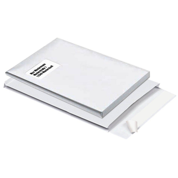 4018529025936 - Faltentasche DIN C4 229 x 324 mm (B x H) mit Fenster 120g m² mit Haftklebung Kraftpapier weiß 4018529025936 100 Stück