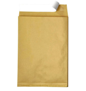 Faltentaschen 2947, B4, ohne Fenster, 20mm-Falte, haftklebend, 130g, braun