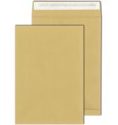 Faltentaschen 307354, C4, ohne Fenster, 20mm-Falte, haftklebend, 120g, braun