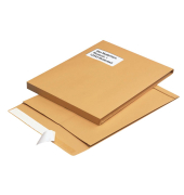 Faltentaschen 307351, C4, mit Fenster, 20mm-Falte, haftklebend, 120g, braun