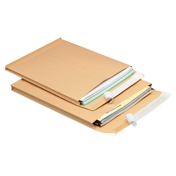 4003928887292 - Faltentasche DIN C4 229 x 324 mm (B x H) ohne Fenster 120g m² mit Haftklebung Natronpapier braun 4003928887292 250 Stück