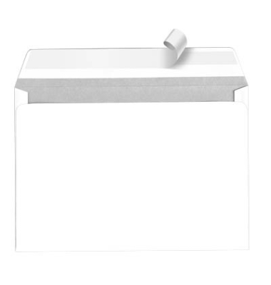 Briefumschlag 0542, C6, ohne Fenster, haftklebend, 80g, weiß