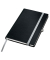 Notizbuch 44861094, Style, schwarz, A5, kariert, 100g, 80 Blatt / 160 Seiten