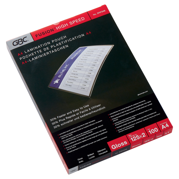 0033816048072 - Laminierfolien High Speed Pouch Designer 3747348 A4 216x303mm 125mic x2 glänzend 0033816048072 100 Stück